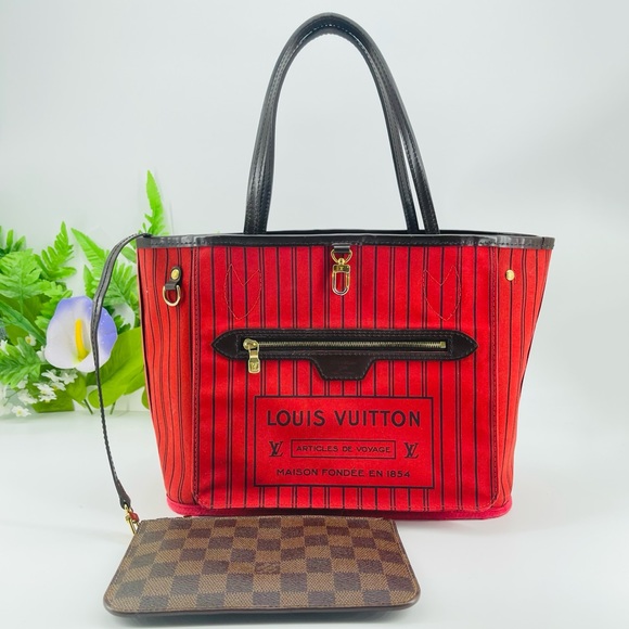 Louis Vuitton Neverfull Pm Damier Ebene with Pochette Authentic - Picture 6 of 12